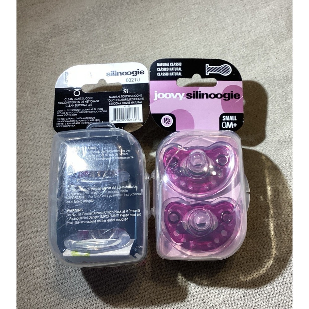 2 pack-Joovy Silinoogie Small pacifier ‎ 0M+ sealed in package new